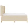 Box Spring Bed with Mattress Cream 160 x 200 cm Fabric