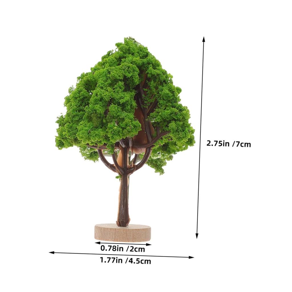 minkissy Miniature Model Tree Durable Artificial Plastic Road Trees for Architectural and Micro Trees 5-Piece Set, Dioramas, Models, Crafts,