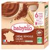 Babybio - Gourde Crème Semoule Cacao - Bio - 4x85g - Dès 8 Mois