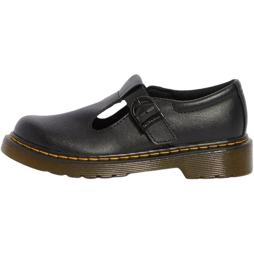 Dr. Martens Junior Polley Удобные Мягкие Кожаные Туфли Детская Обувь Черный 24386001