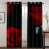 Красная роза цветок белый лебедь штора роза цветок штора 2 панели пара пара комната спальня гостиная кабинет декоративные шторы