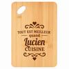 Planche À Découper - PLANETEE - Meilleur Quand Lucien Cuisine - Bambou - 30 X 20 X 1 Cm - Bords Arrondis
