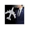 Airplane Collar Badge Silver Color Unisex