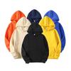 Classic Blank Hooded Sweater Solid Color Fleece Pullover Teen Trend Hoodie Loose Hooded