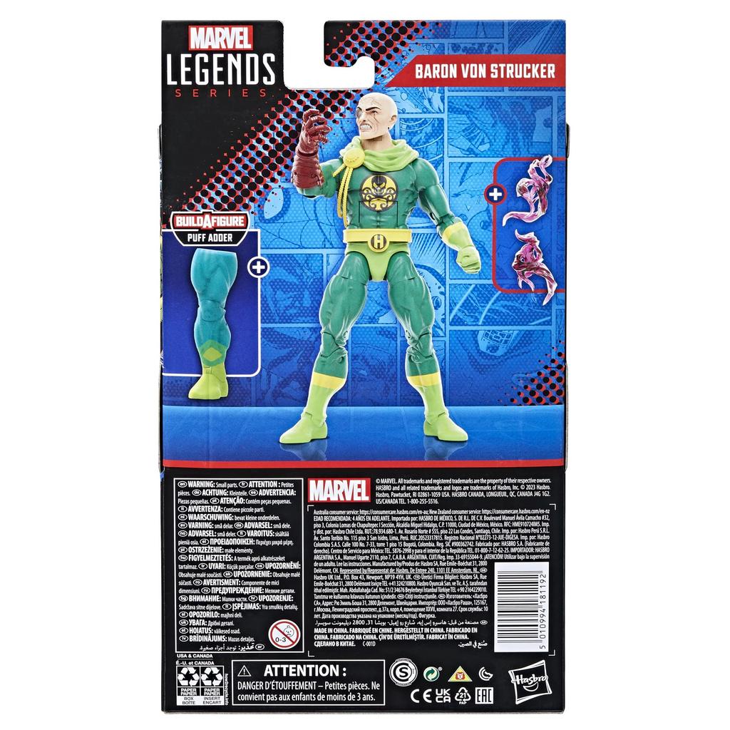 Hasbro MARVEL Marvel Legends Baron Von Strucker Marvel Classic Comics 6 Inch Size Action Figure F6613 Genuine Product Series (15 Cm)