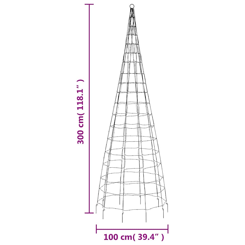 LED Christmas Tree 550 LEDs Blue 300 cm