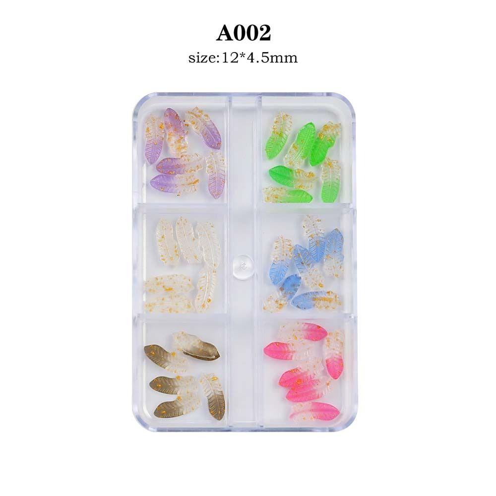 6Grids Подвески для ногтей Цветы Украшения для ногтей Принадлежности для ногтей Бабочки Аксессуары для ногтей Маникюрша