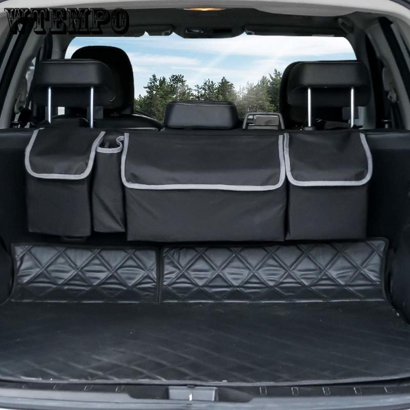 Органайзер для багажника автомобиля, сумка для хранения на заднем сиденье, вместительная, многофункциональная, из ткани Оксфорд, органайзеры для спинки автомобильного сиденья, аксессуары для салона автомобиля