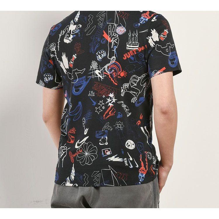 Nike Футболка с коротким рукавом Sport Pack Graffiti, мужские топы, черные CK3013-010