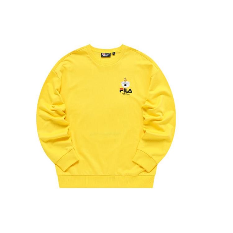 FILA Sweatshirts Men's Sunshine Yellow Crew Neck Moderate Regular F11M133297F-YE
