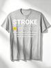 Funny Stroke Awareness T-Shirt Would Not Recommend Humorous Brain Attack Design Rating System Casual Round Neck Tee