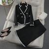 Женские костюмы с юбкой Celebrity Little Fragrance Suits Temperament Slim Skinny Occupational Suit Blazer Sets Fishtail Skirt