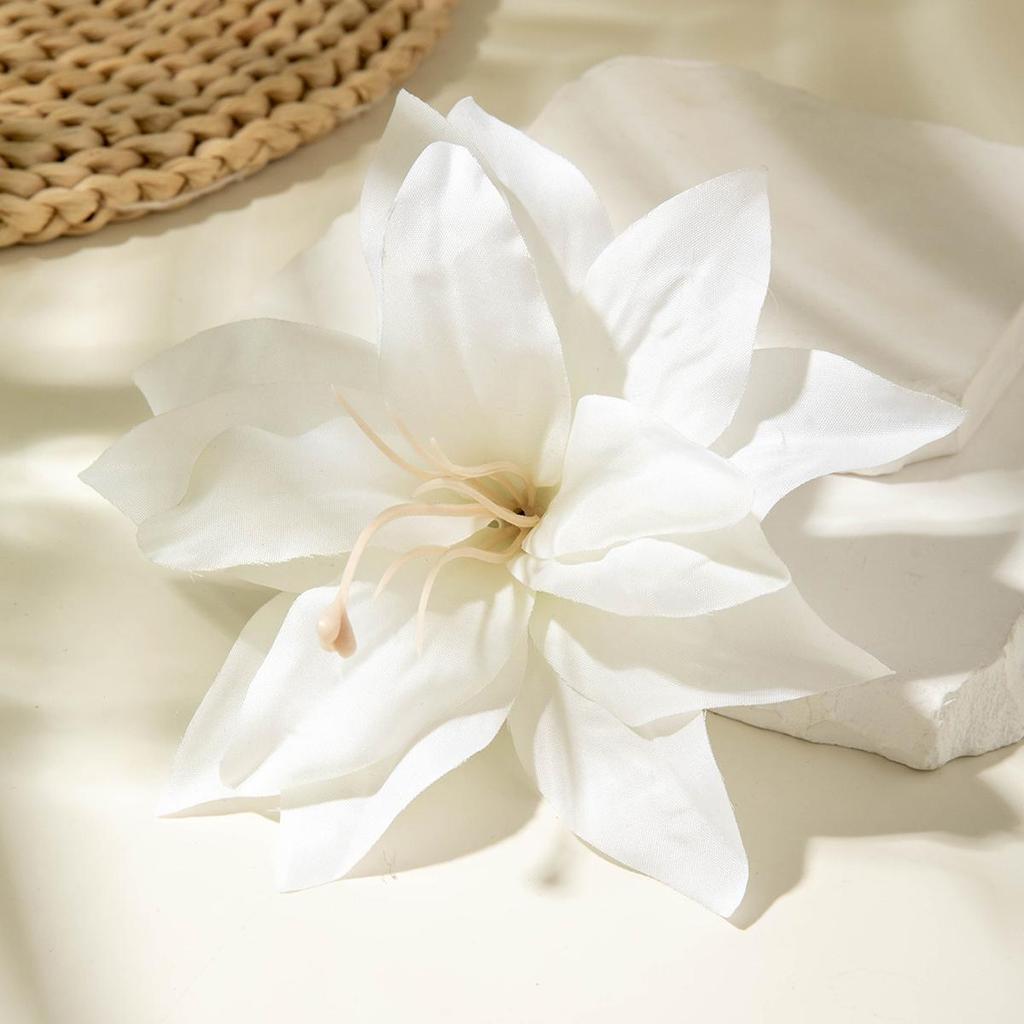 Летняя новинка, имитация полиэстера, 3D-заколка для волос в виде цветка лилии, женские аксессуары, привлекательные аксессуары для путешествий