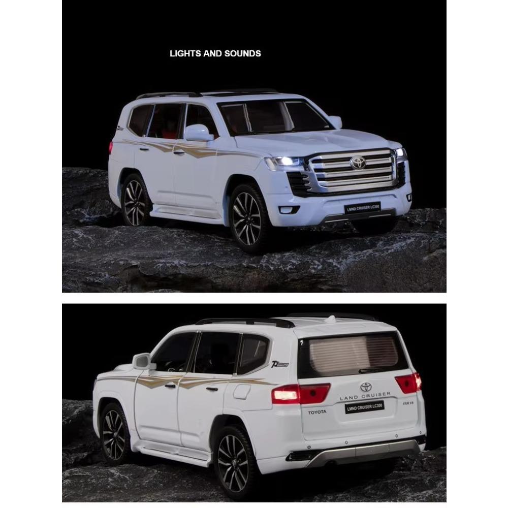 1/18 Toyota Land Cruiser LC300 ZX литая модель автомобиля литые металлические внедорожники модель автомобиля звук свет детская игрушка подарок