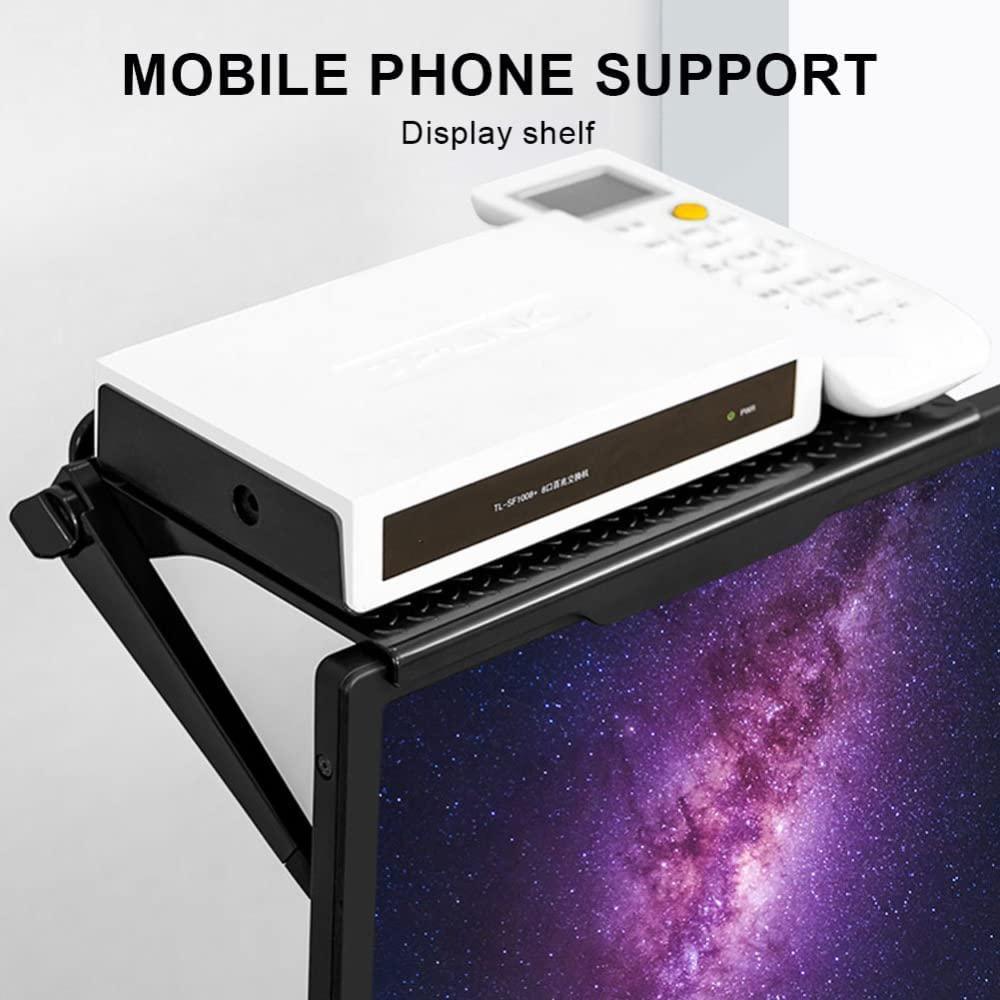 Регулируемая верхняя полка для экрана телевизора, компьютерный монитор, настольная подставка, стойка для телевизора, полка-органайзер для домашнего хранения, офисный держатель