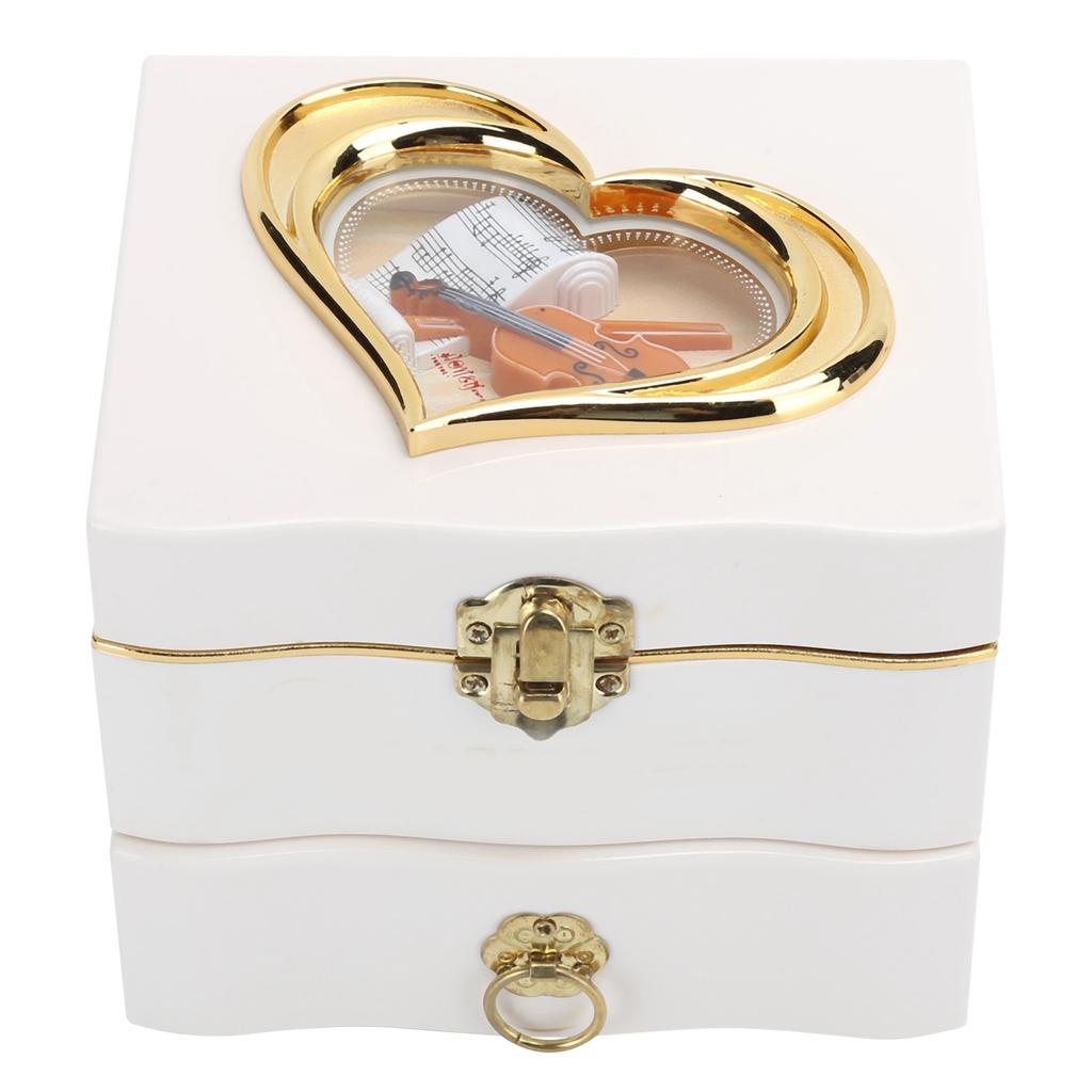 Классическая вращающаяся танцовщица музыкальная шкатулка заводная ручная музыкальная шкатулка женские ювелирные изделия шкатулки для хранения белый