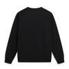 Li Ning Sports Lifestyle Series Fleece Warm Round Neck Letter Loose Sweatshirt Unisex Sweatshirt Black AWDVC63-3