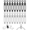 Lasocy Cable Clips, Silicone Cable Ties, Multi-Function Cable Ties for Earphone Cords and Wire Organization, Black and Gray, Pack of 18