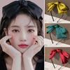 Toktok Warehouse Satin Big Ribbon Headband Luxury Satin Hairband Thin Headband Ribbon Satin King Ribbon Headband