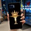 Initial Letter Couple Crown Phone Case For Motorola Moto G 5G Plus Bumper Silicone Black Case Protective Shockproof Soft Cover