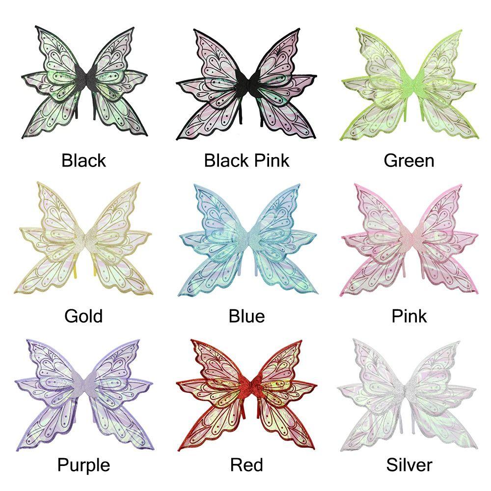 Sparkling Organza Butterfly Wings Girls Angel Wings  for Halloween Dress Up Party Favor Gift
