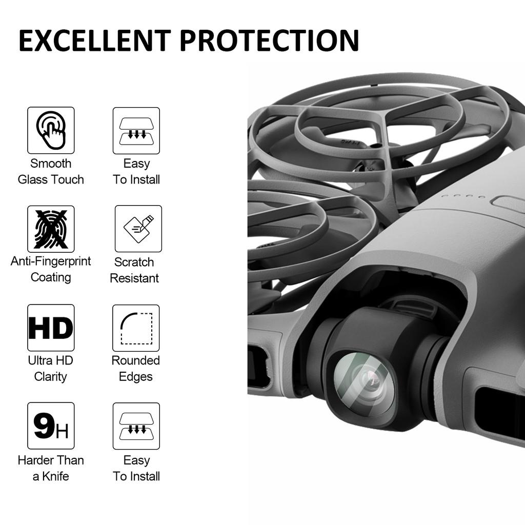 HD Прозрачное закаленное стекло для дрона DJI Neo 2 - Защитная пленка для линзы с защитой от царапин, подходящая для аксессуара камеры CMOS 1/2 дюйма