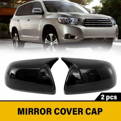 Для Toyota Highlander 2008~2013 Крышки Зеркал Заднего Вида "Бычий Рог" Глянцевые Черные