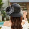 Женская органза Кентукки Солнцезащитные шляпы с широкими полями Цветочная церковная свадебная шляпа Пляжная шляпа Дерби для чаепития Свадебная