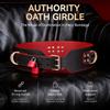 SHAZ Wide PU Leather Waist Harness for Men Adjustable Lockable Belt Durable Metal Hardware Comfortable Body Support Accessory