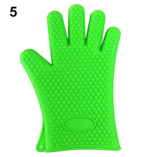 Silicone Kitchen Heat Resistant Glove Pot Holder Baking BBQ Cooking Oven Mitt