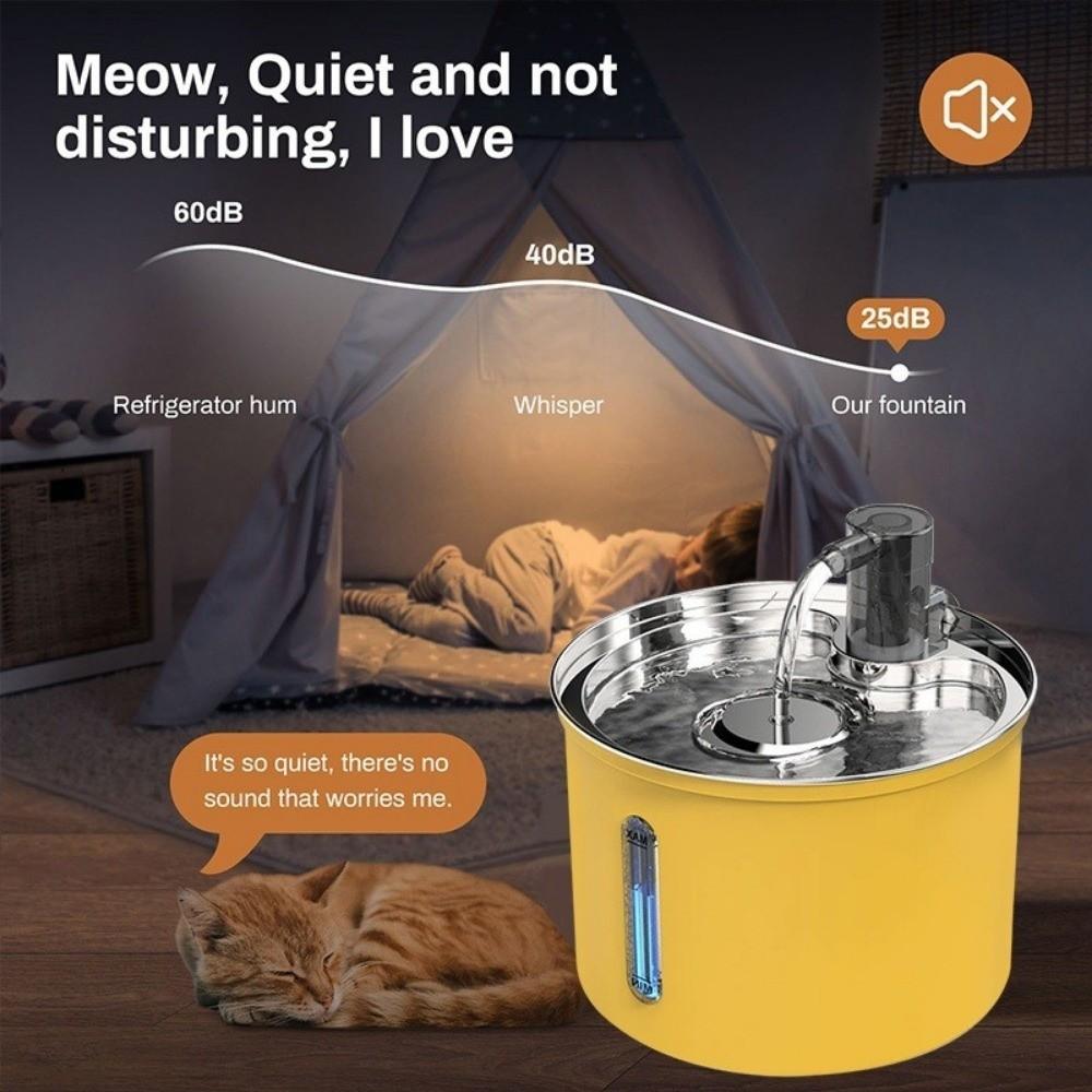 New 3L Pet Water Fountain Large Capacity Automatic Water Dispenser Efficient Filtration Stainless Cat Feeder For Dog Cat