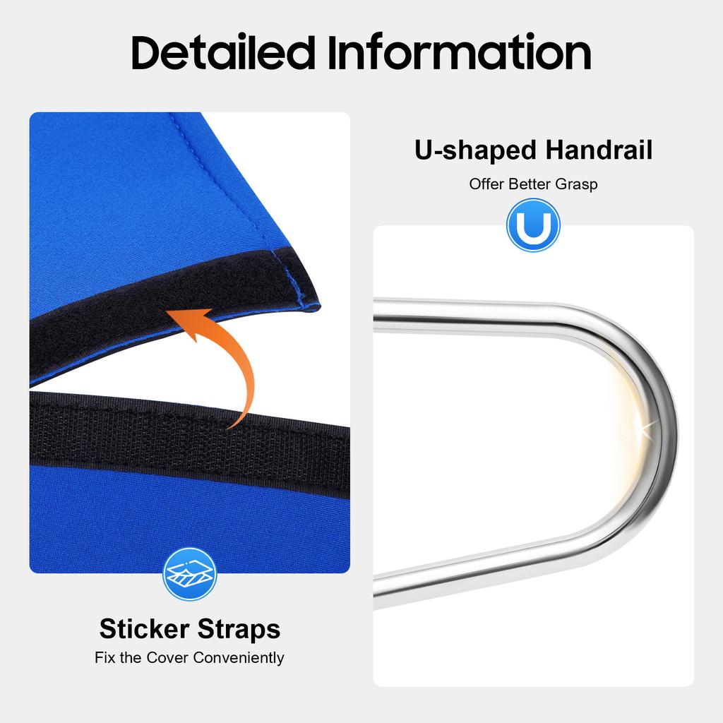 Pool Rail Pool Railing 304 Stainless Steel 264LBS Load Capacity Silver Rustproof Pool Handrail Humanized Swimming Pool Handrail