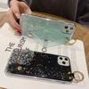 Блестящие Звездные Пайетки Ремешок на Запястье Подставка Чехол Для iPhone 16 15 14 13 12 11 Pro Max Plus Mini XS XR X 87 Прозрачный Силиконовый Чехол