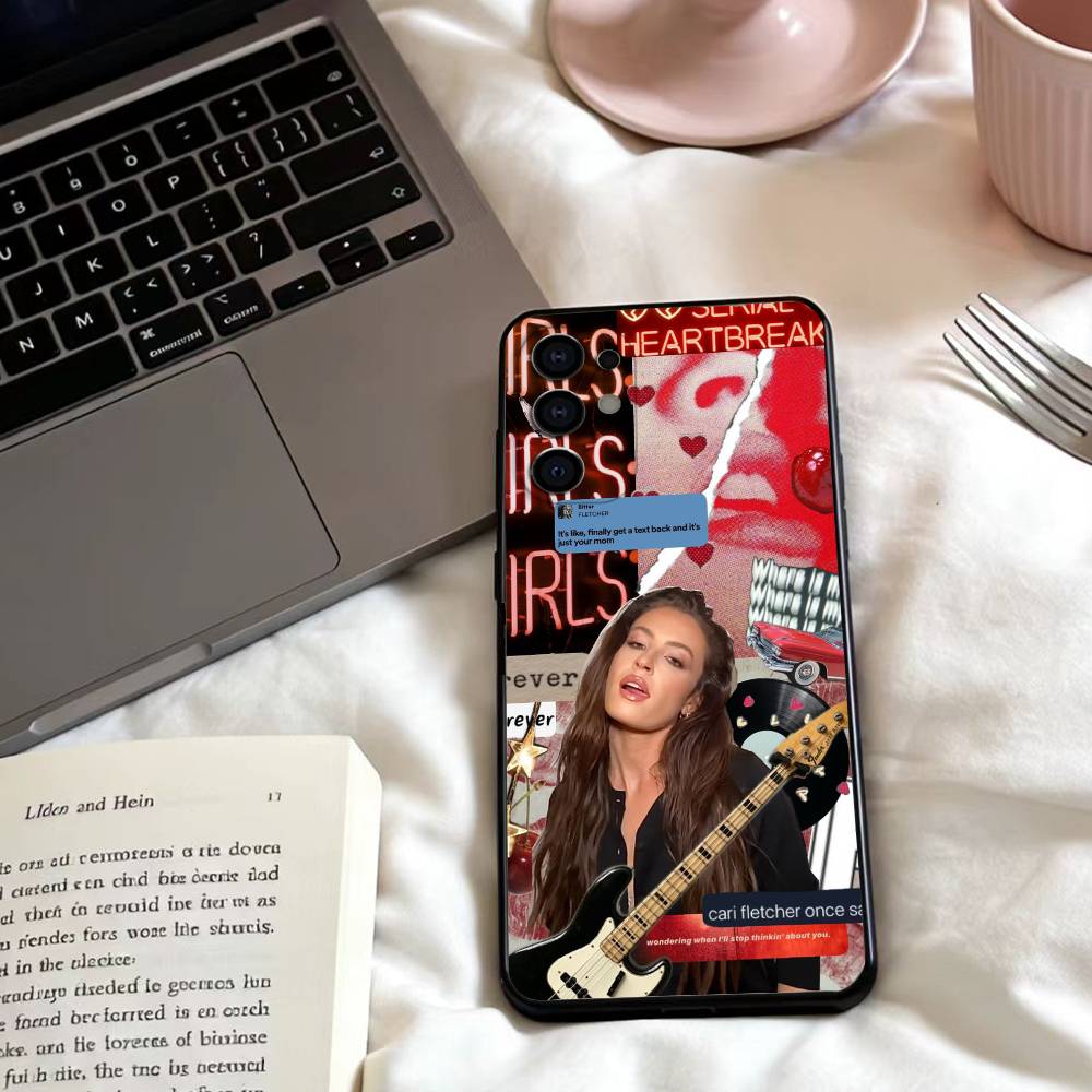 Singer C-Cari Fletcher Phone Case For Samsung S25,24,23,22,30,21,10,9,Ultra,Plus,Lite,FE,4,5 G Soft Black Case