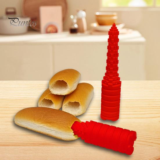 Hot Dog Bun Hole Drill Prevent Leaks Sausage Bun Hole Maker Easy Clean Baking Supplies for BBQ Grilling Home Kitchen Bakery