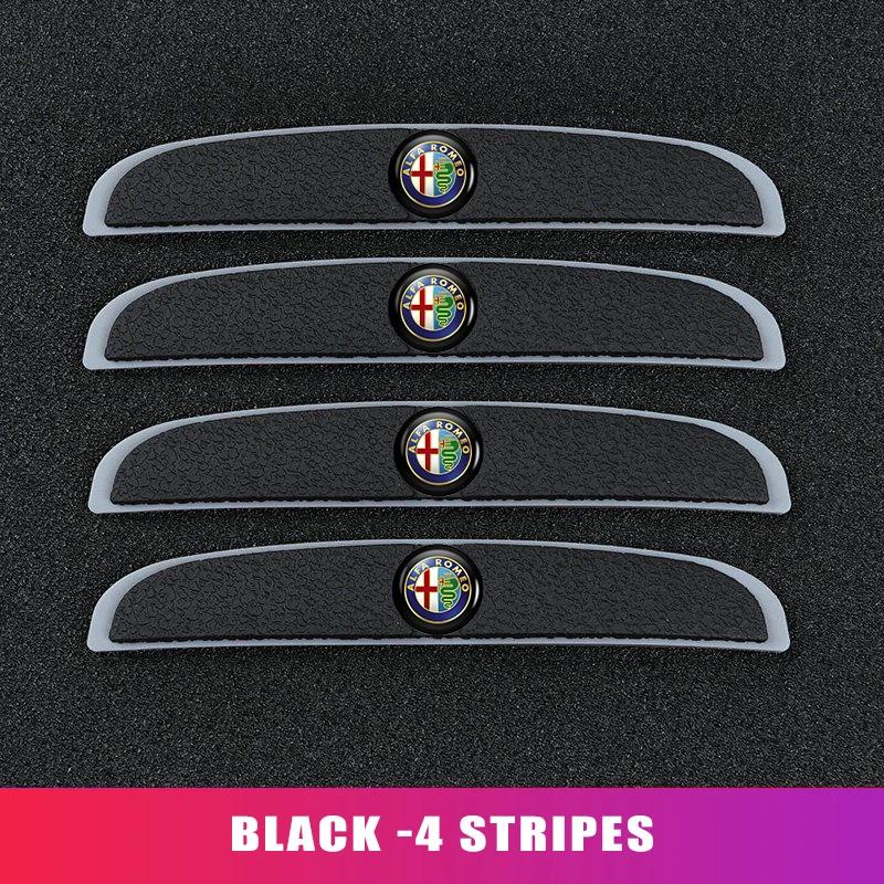 Car Stickers For Alfa Romeo 4PCS Car Mirror Sticker Door Side Anti Collision Strip Decals For Alfa Romeo 159 Giulietta Giulia 14