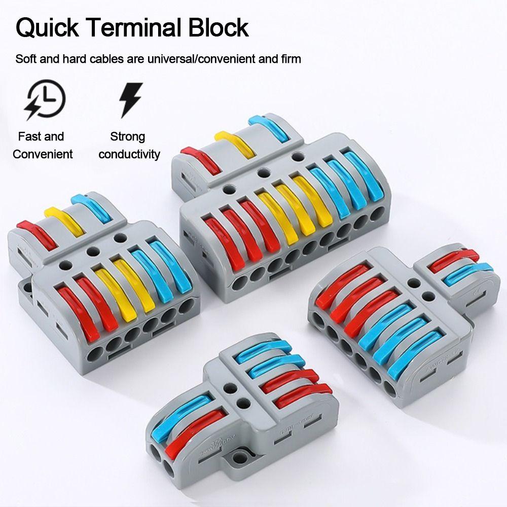 Mini Wire Connector Universal Compact Fast Connector Push-in Terminal Blocks Electrical