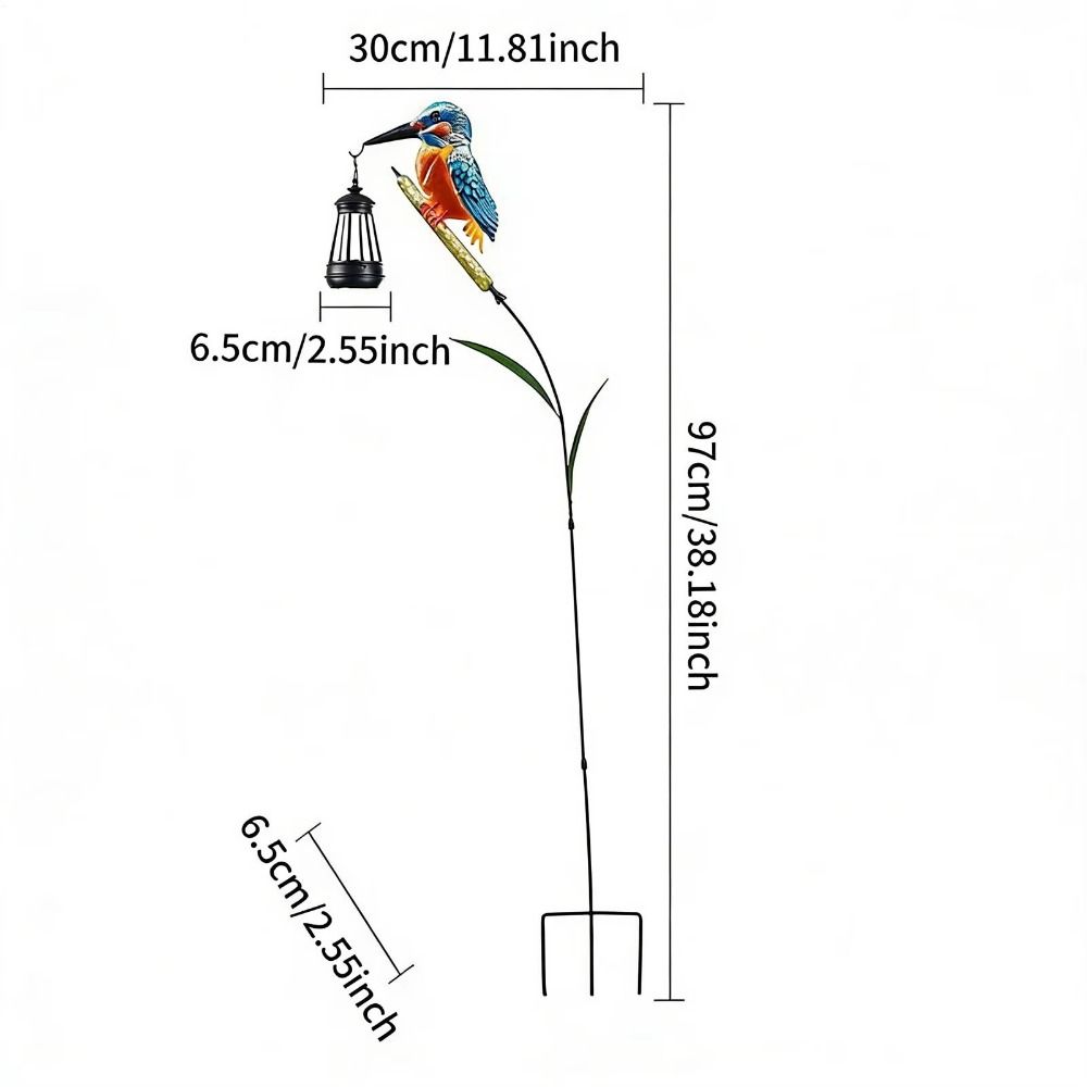 Soft Glow Solar Hanging Lantern Warm Light Bird Shape Decorative Bird Lantern Solar Energy Automatic Lighting