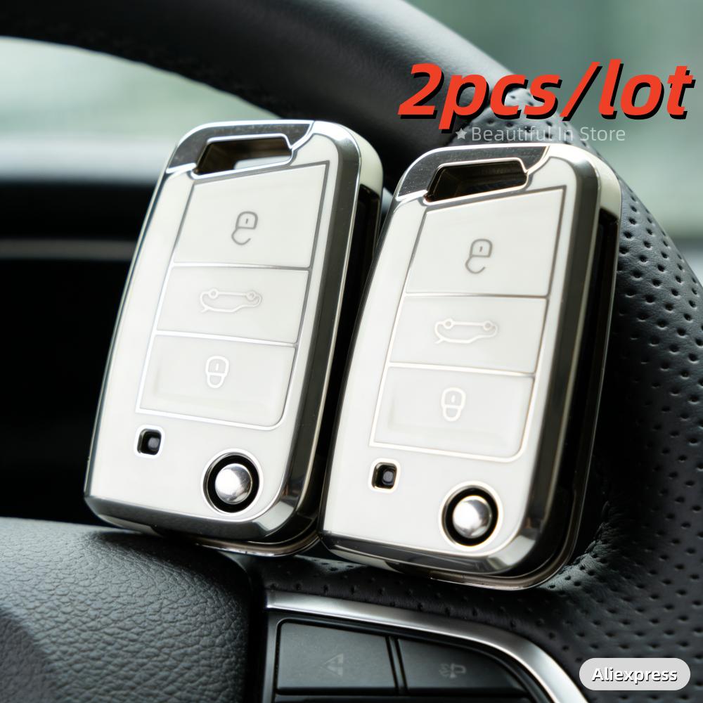 2 шт./лот Чехол для брелока для Skoda Octavia Kodiaq Karoq для Seat Ateca Для VW Volkswagen Golf 7 MK7 Tiguan MK2 SEAT Ateca Leon FR