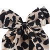 Women Hair Pin Bowknot Decor Leopard Print Satin Ribbon Bow Hair Barrette Large Bow Clip Hair Accessories