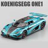 1/24 Koenigsegg ONE 1 Alloy Sports Car Model Diecasts Metal Racing Car Model High Simulation Sound and Light Childrens Toys Gift