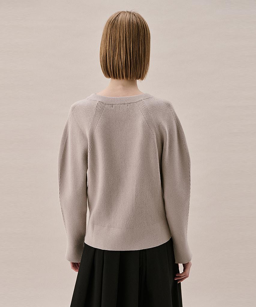 AHWE Tie Ribbed Sweater_Mocha