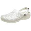 Классические клоги кристалл стильные и элегантные дырчатые туфли унисекс белые