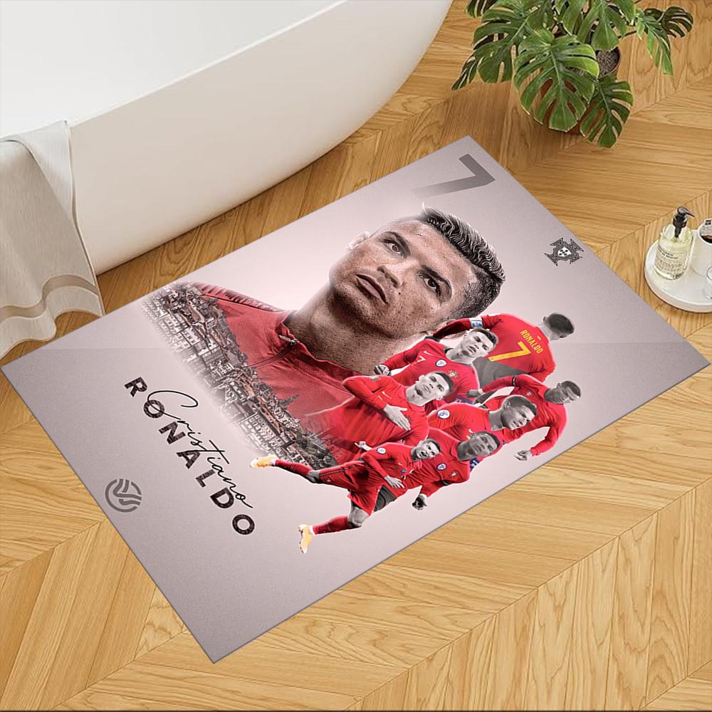 Cristiano Ronaldo Floor Mat Design for Entryway Balcony Decorate room Dining Room Antislip Carpet Decorate Offices Perfect Gift for Women/Men