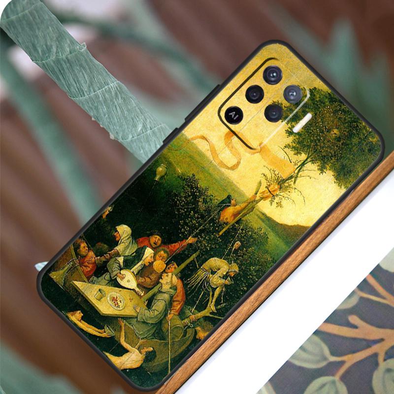 Художественная роспись Hieronymus Bosch для OPPO A52 A72 A92 A98 A78 A58 A5 A9 A15 A17 A77 A53S A57S A94 A74 A54 A16 A76 A96, чехол