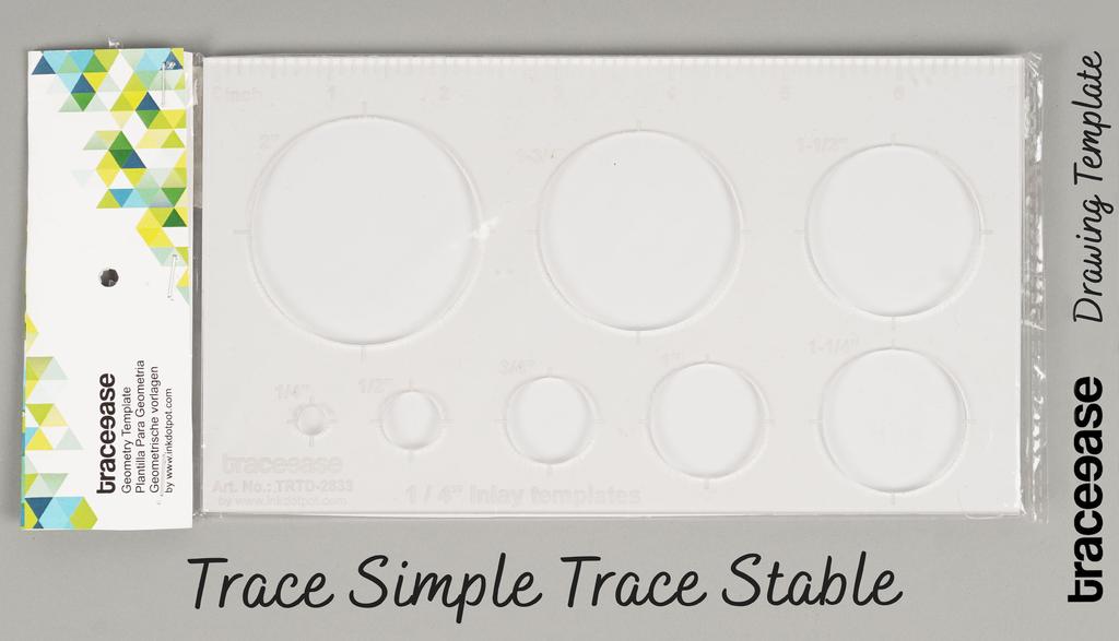 Traceease 1 шт. прямоугольный трафарет с 8 круглыми геометрическими шаблонами-инкрустациями, 7,2 x 4 дюйма, геометрическая измерительная линейка «сделай сам», толщина 1 8 дюймов