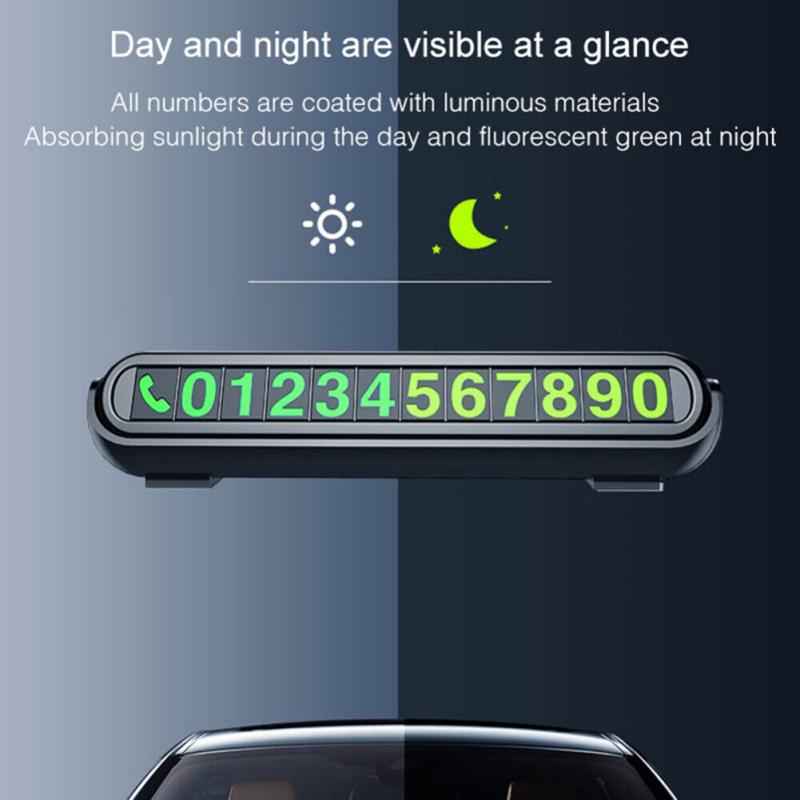 Светящаяся автомобильная временная парковочная карта, Стайлинг, номер телефона, карточная табличка, ароматерапия, автоинтерьер