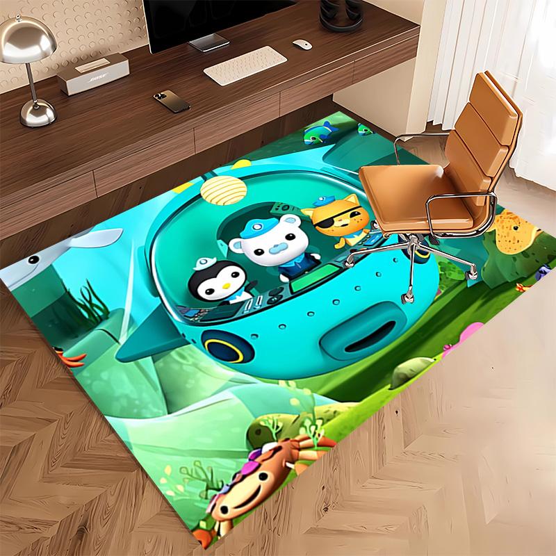 1pc The Octonauts7 Print Area Rug - Soft, Washable Non-Slip Indoor Mat, Living Room, Home Office Decorative Rug,Office Decorative