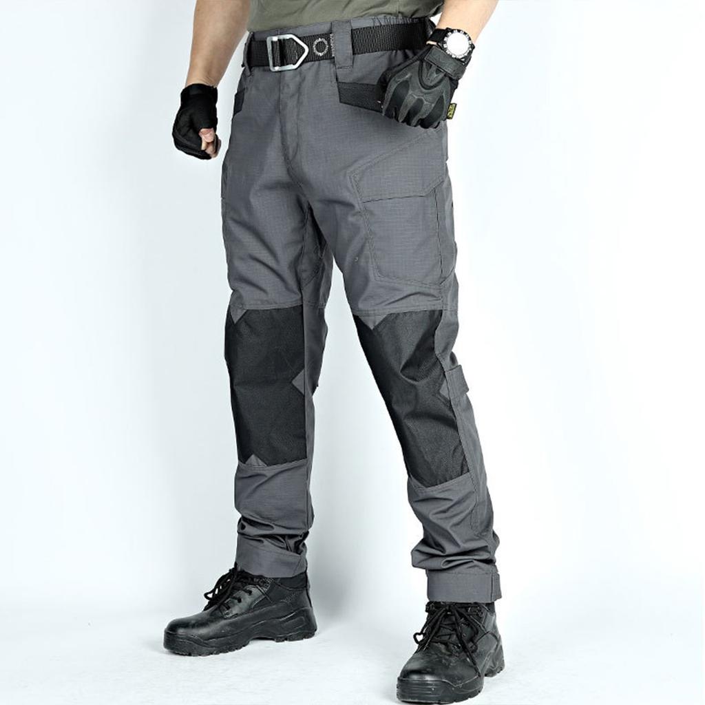 Мужские однотонные камуфляжные брюки-карго с несколькими карманами, мужские уличные брюки-карго с защитой от разрывов