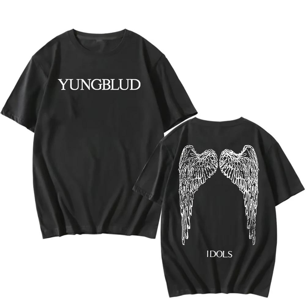 2026 YUNGBLUD Идолы Футболка Zoom Хлопок Хип-Хоп Унисекс Уличная Одежда Певец Лето Мягкий Мужской Женский Топ Футболка Свободный Повседневный Модный Харадзюку